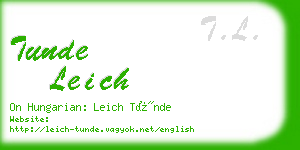 tunde leich business card